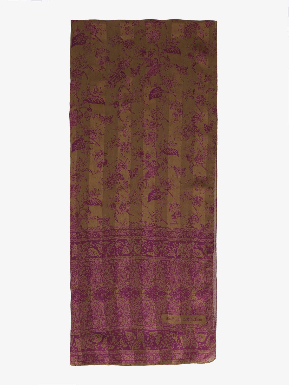 Mila Schön Flowered Silk Scarf