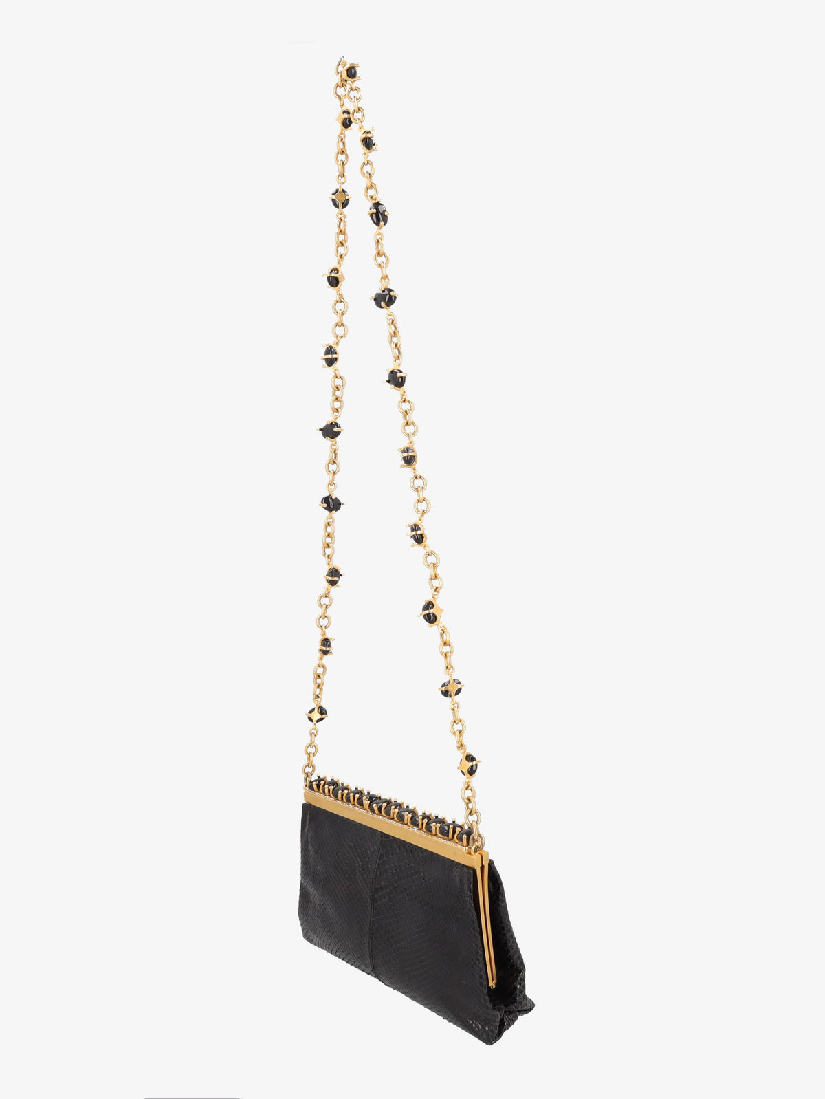 Valentino Python Jewel Clutch Bag