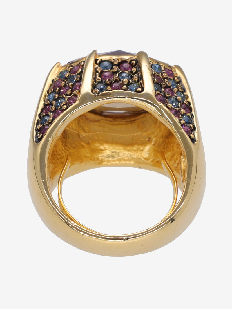 Kenneth Jay Lane Violet Oval Ring CVR24.1.148  Kenneth Jay Lane