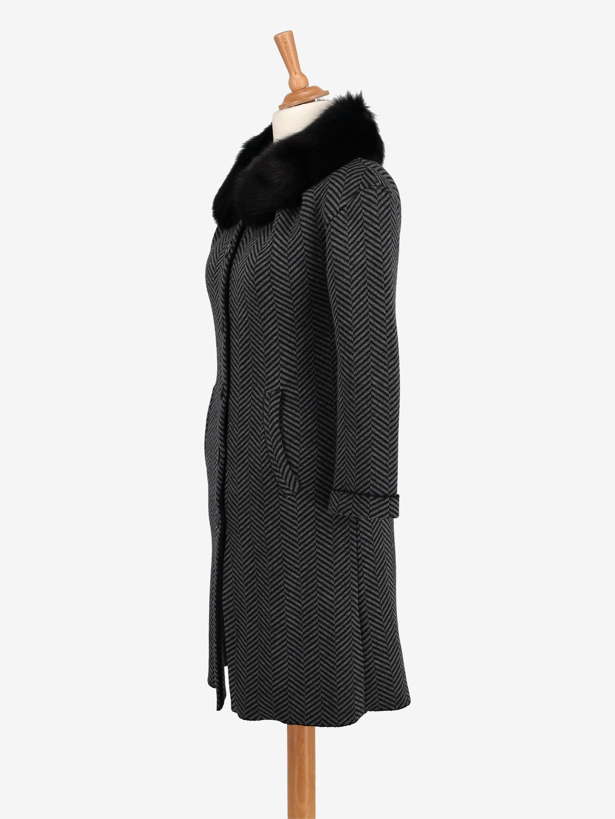 Dior Herringbone Wool Coat
