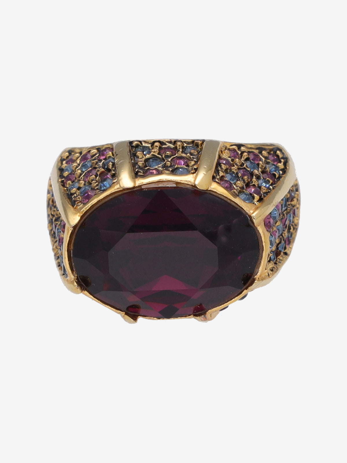 Kenneth Jay Lane Violet Oval Ring CVR24.1.148  Kenneth Jay Lane