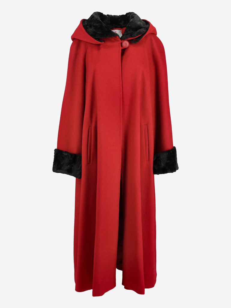 Fendi Red Wool Overcoat