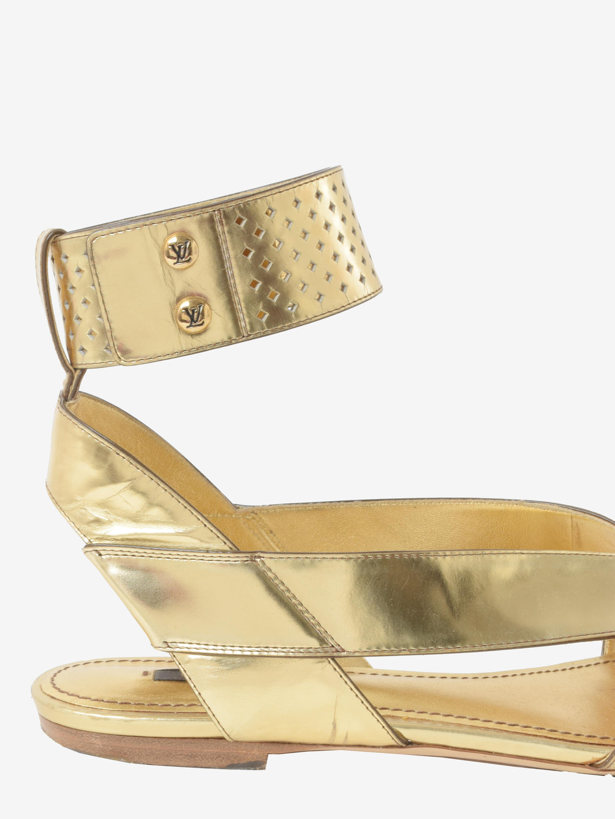 Louis Vuitton Gold Sandals W210524  Louis Vuitton