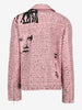 Vintage Lettering Pink Biker Jacket WCV250856.04  Vintage