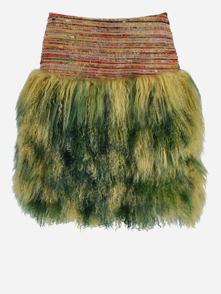 Romeo Gigli Vintage Furry Skirt MR021123.19  Gigli