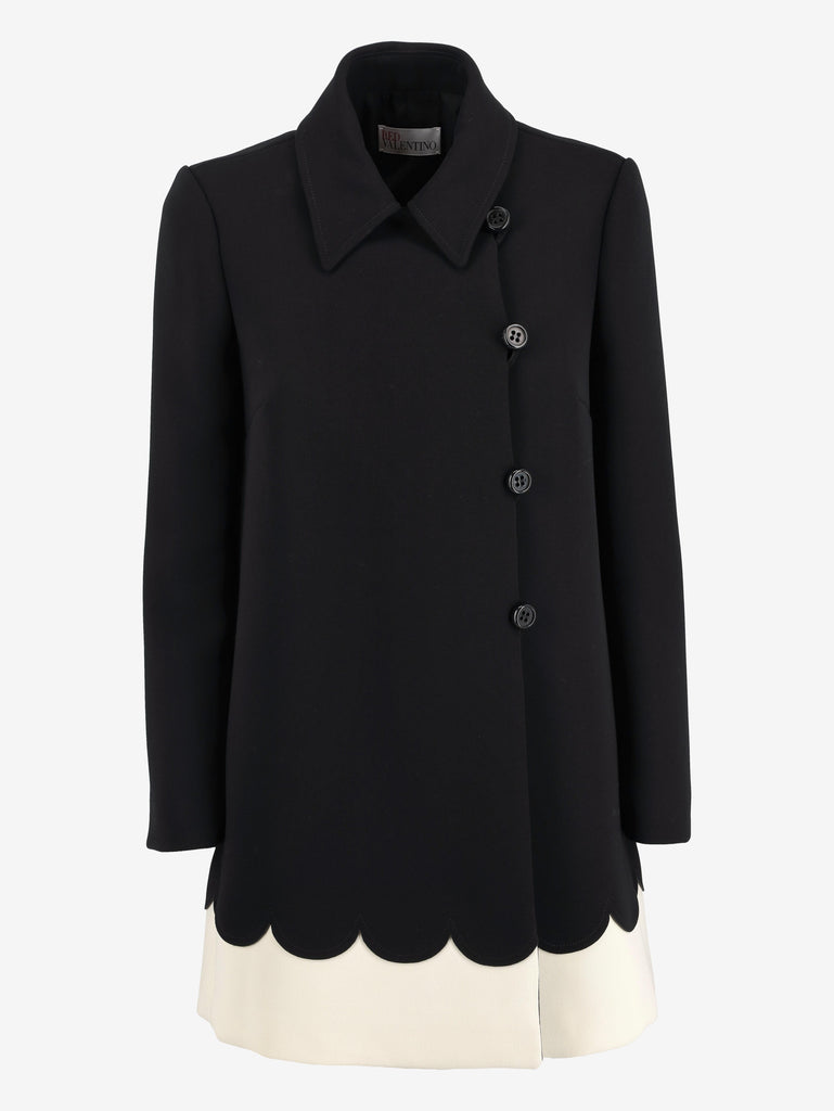 Red Valentino Black And White Coat