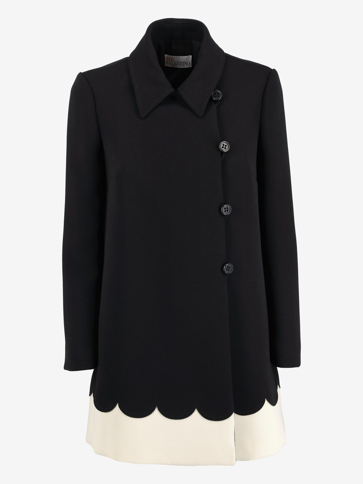 Red Valentino Black And White Coat