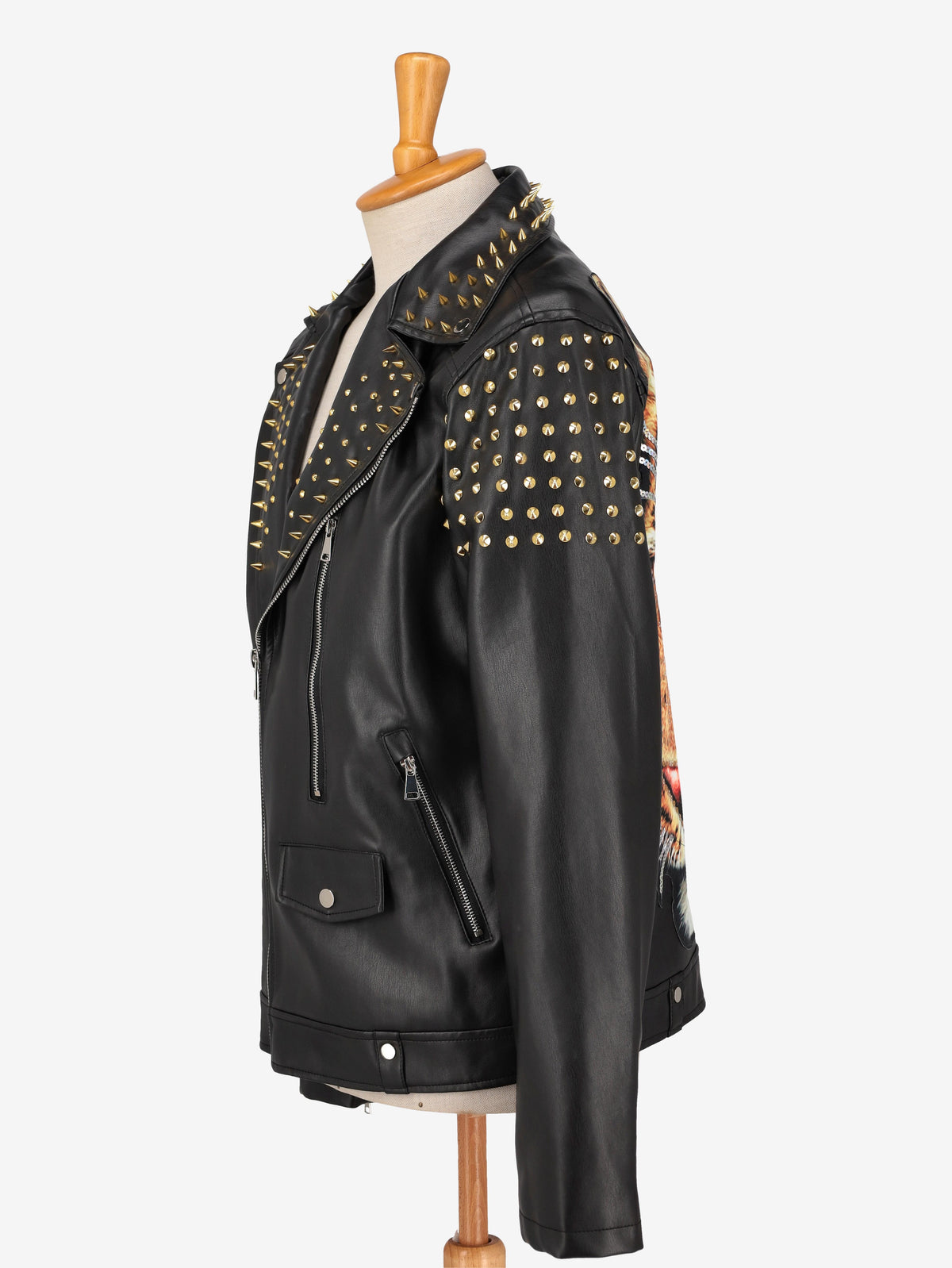 Vintage Leopard Biker Jacket WCV250856.02  Vintage