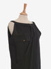 Gianni Versace black long dress in linen and cotton