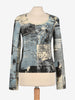 Just Cavalli Map Print Shirt W24121253.12  Just Cavalli
