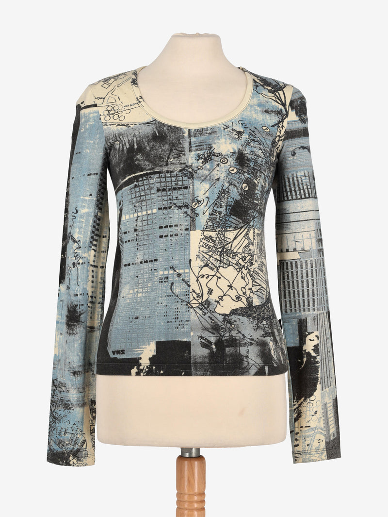 Just Cavalli Map Print Shirt W24121253.12  Just Cavalli