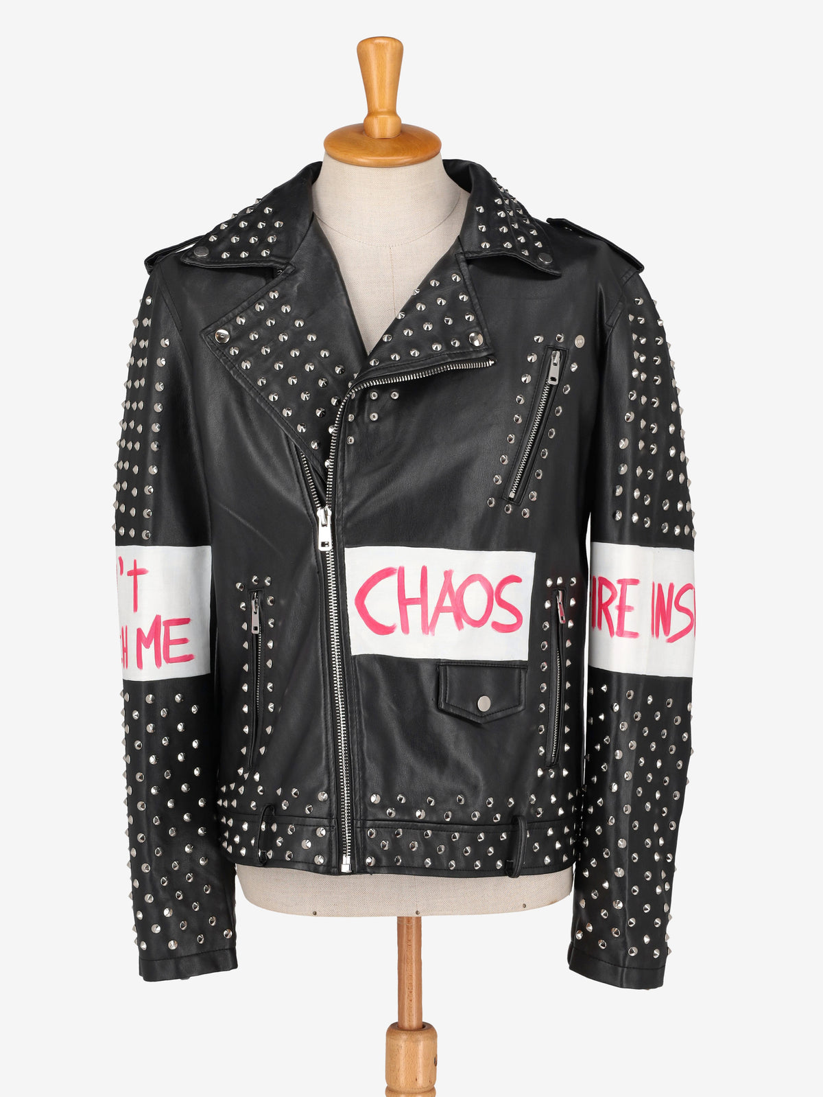 Vintage Lettering Biker Jacket WCV250856.03  Vintage