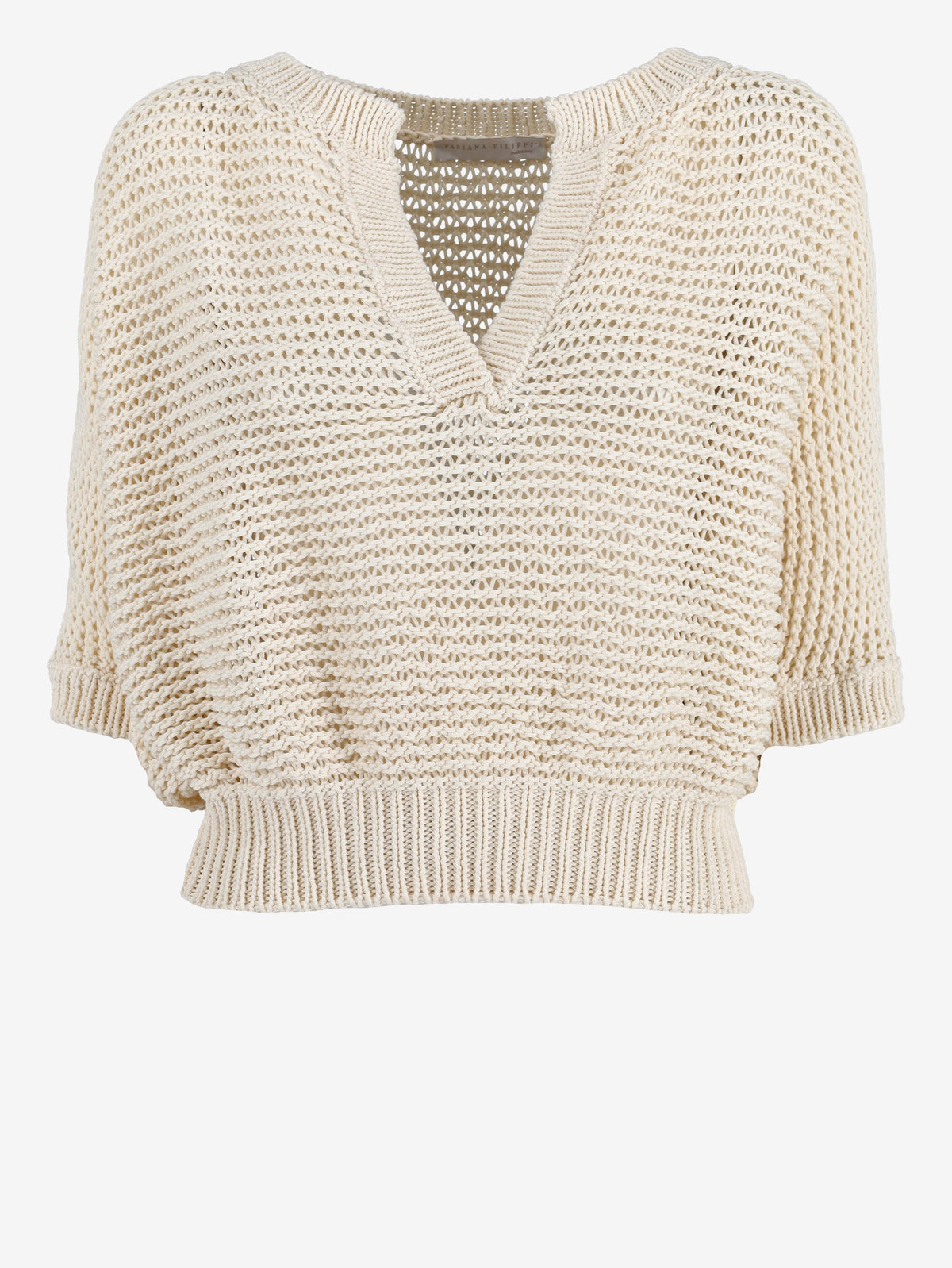 Fabiana Filippi Cream White Knitted Sweater