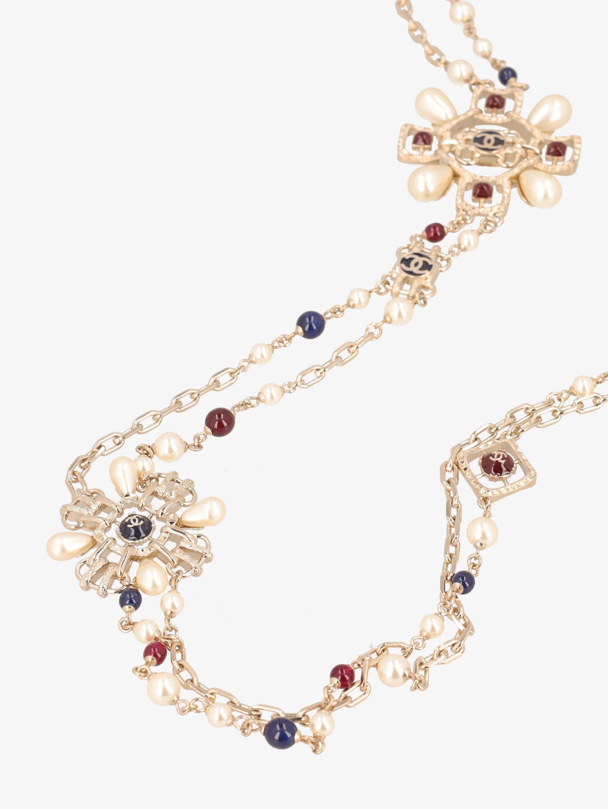 Chanel Cross Chain Necklace