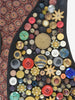 Vintage Vest And Belt With Polychrome Buttons