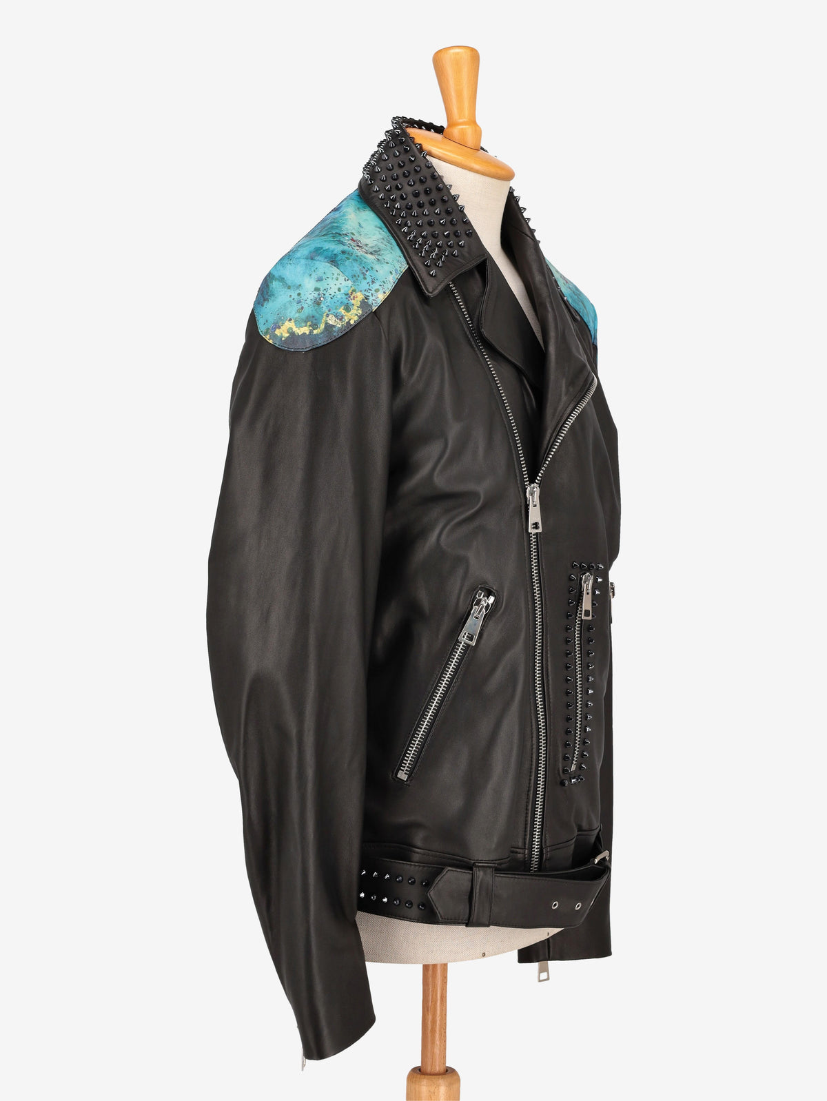 Vintage Patterned Biker Jacket WCV250822.03  Vintage