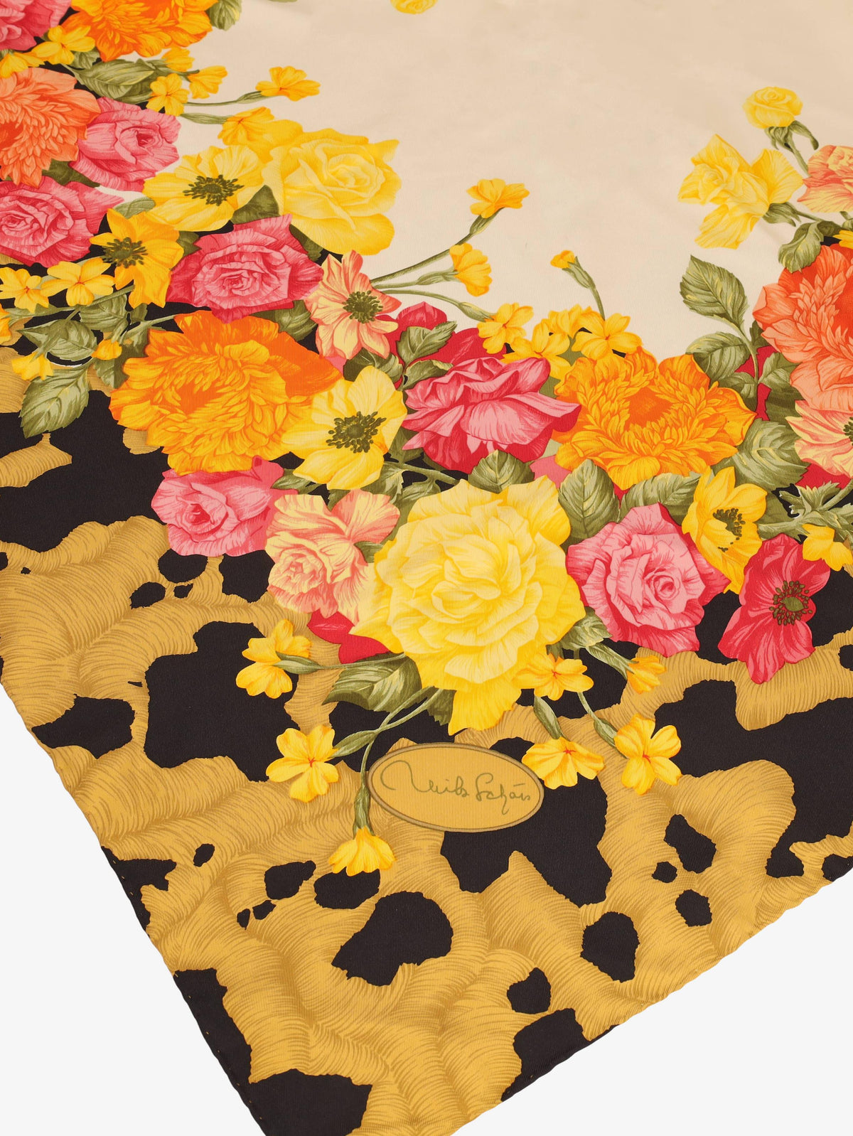 Mila Schön Flowered Silk Foulard