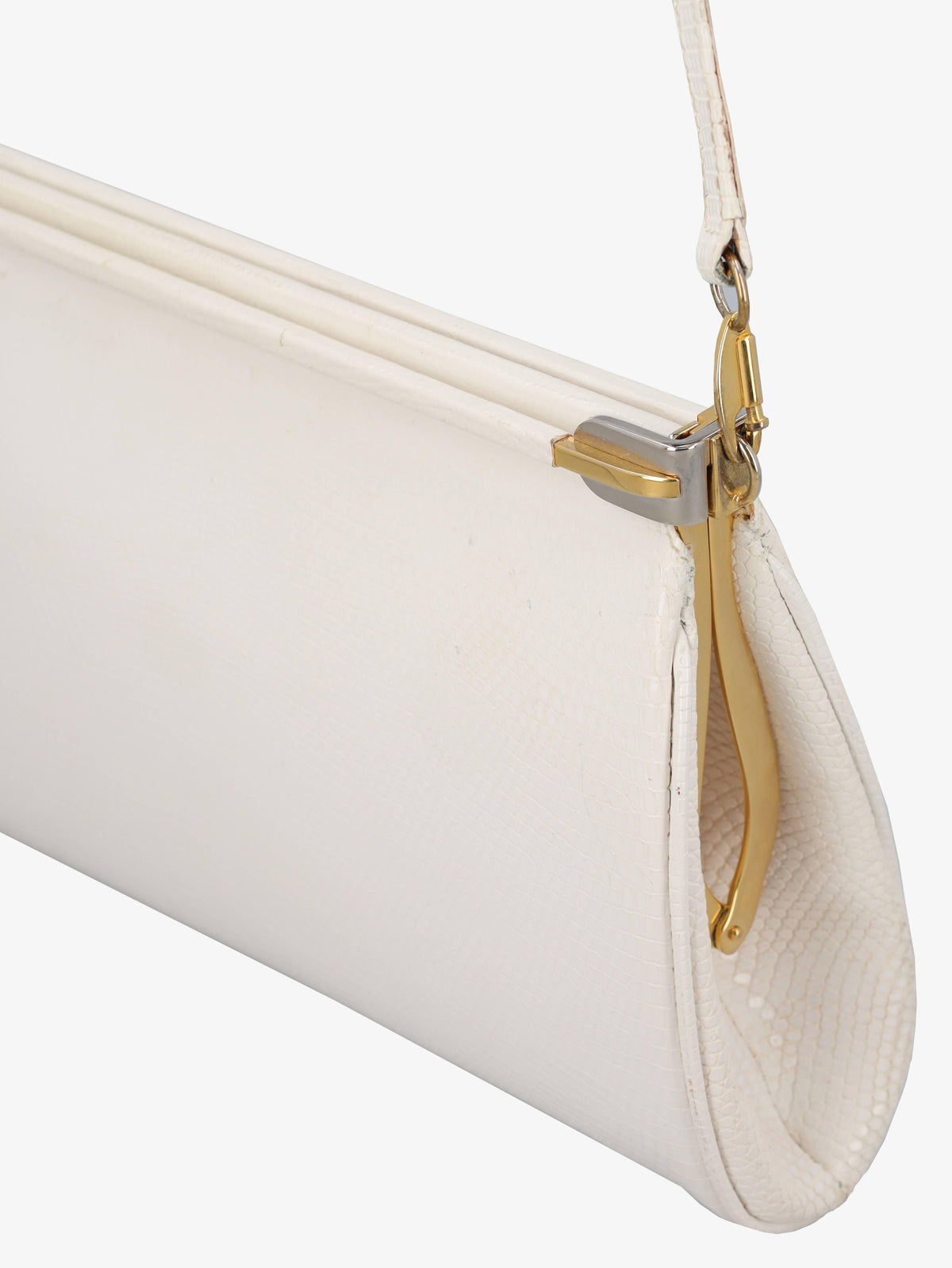 Vintage White Leather Shoulder Bag WCV300625.46  Vintage