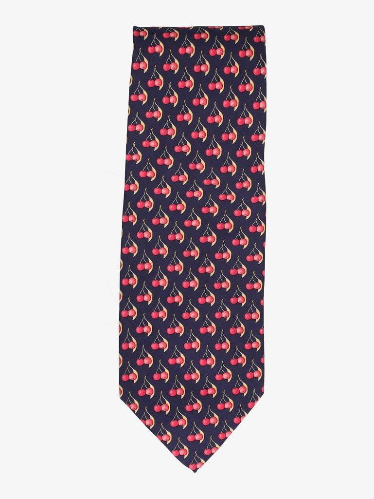Yves Saint Laurent Cherry Print Tie