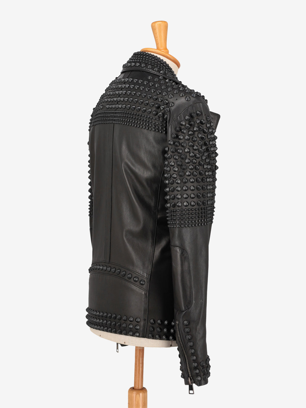 Vintage Black Studs Biker Jacket WCV250822.02  Vintage