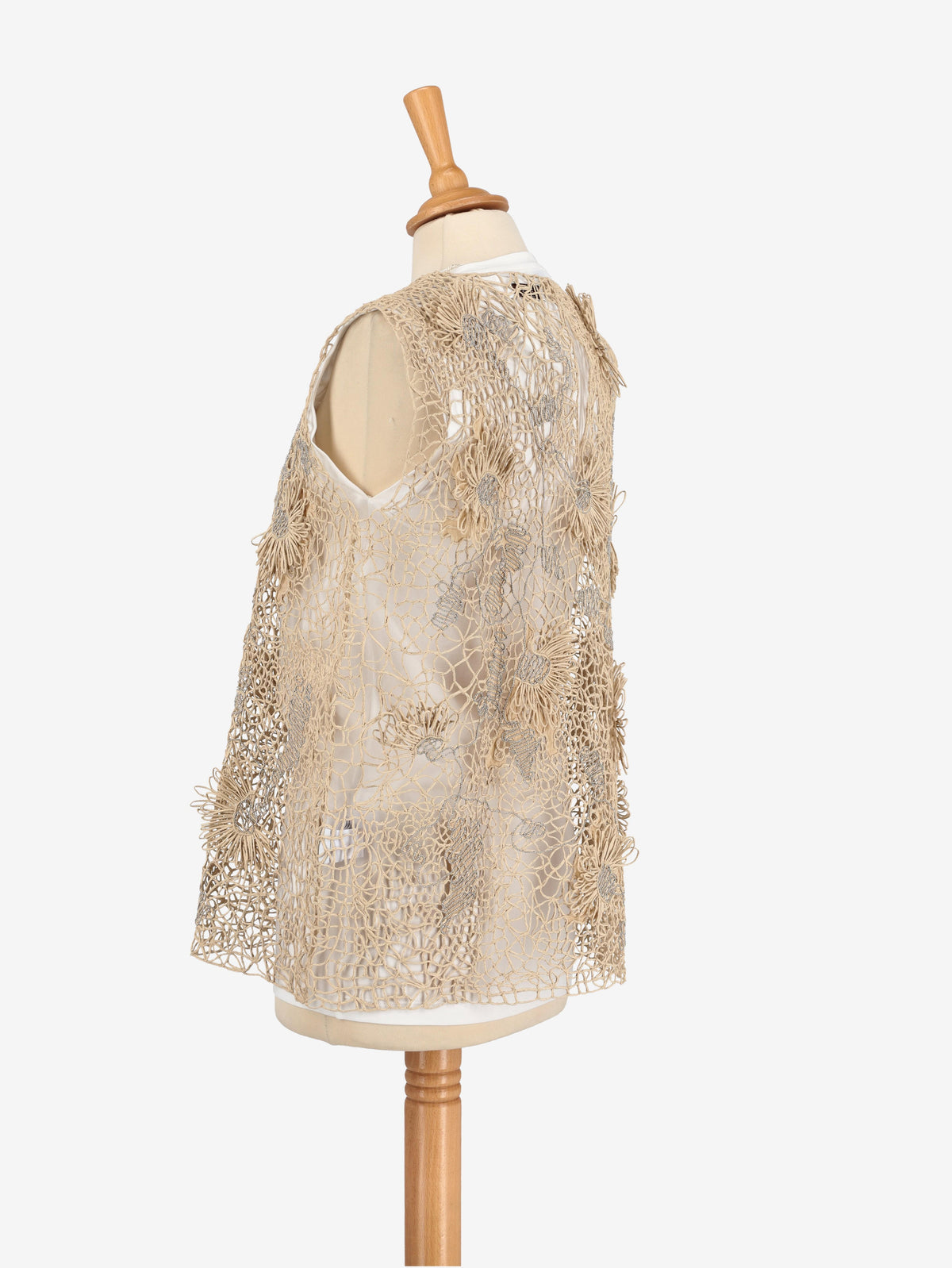 Brunello Cucinelli Woven Flowers Top