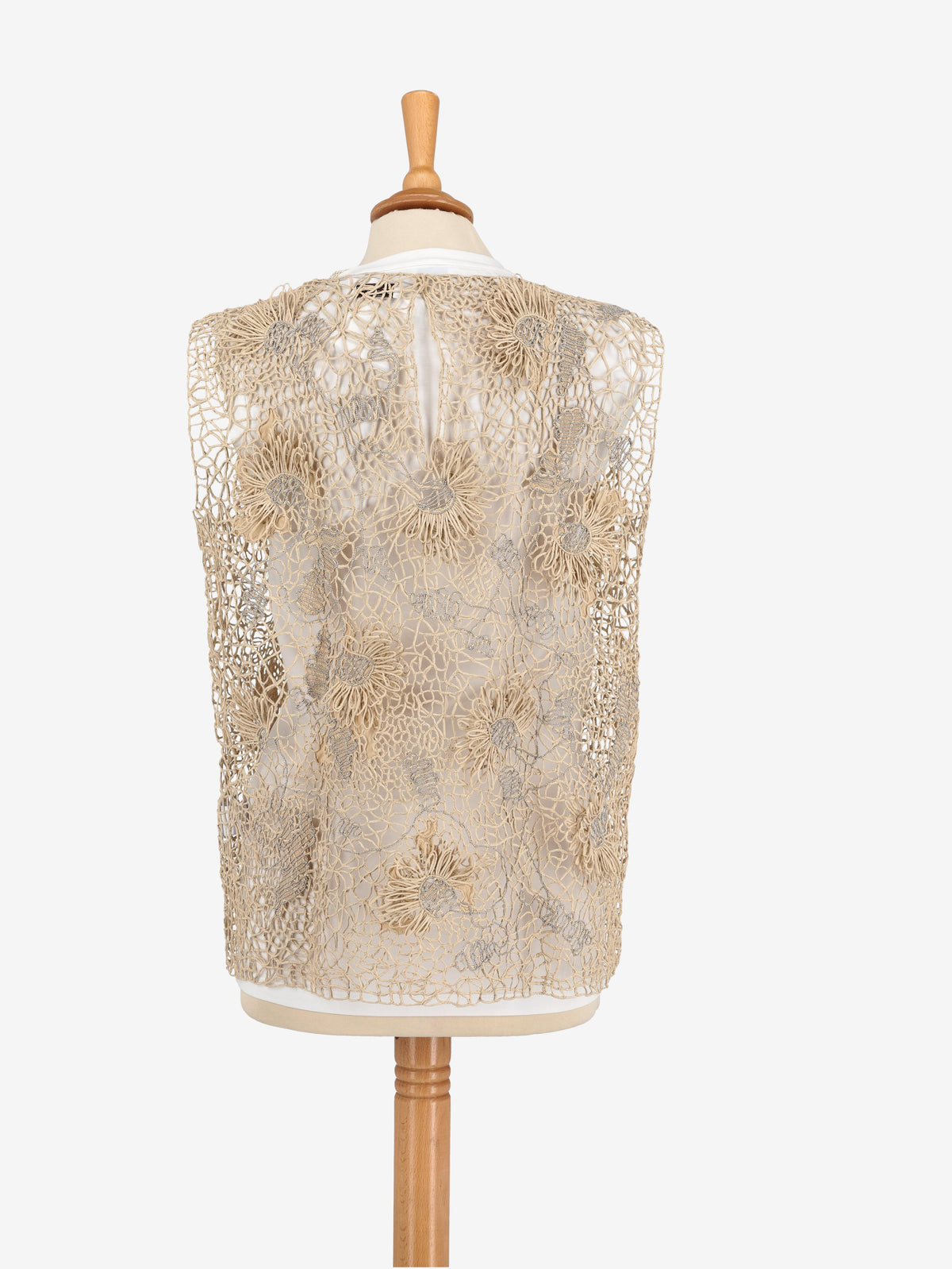 Brunello Cucinelli Woven Flowers Top