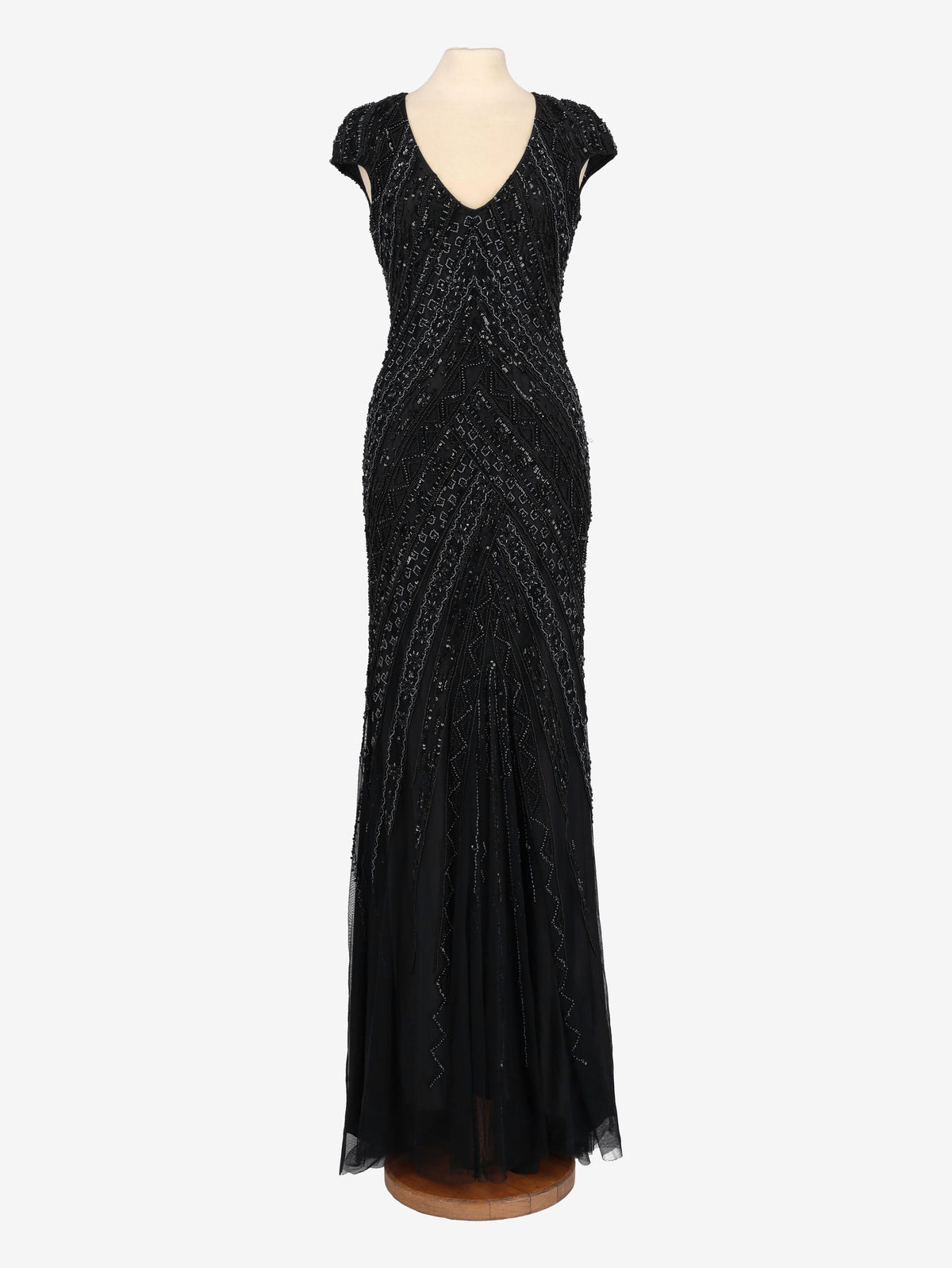 Vintage Black Beaded Dress
