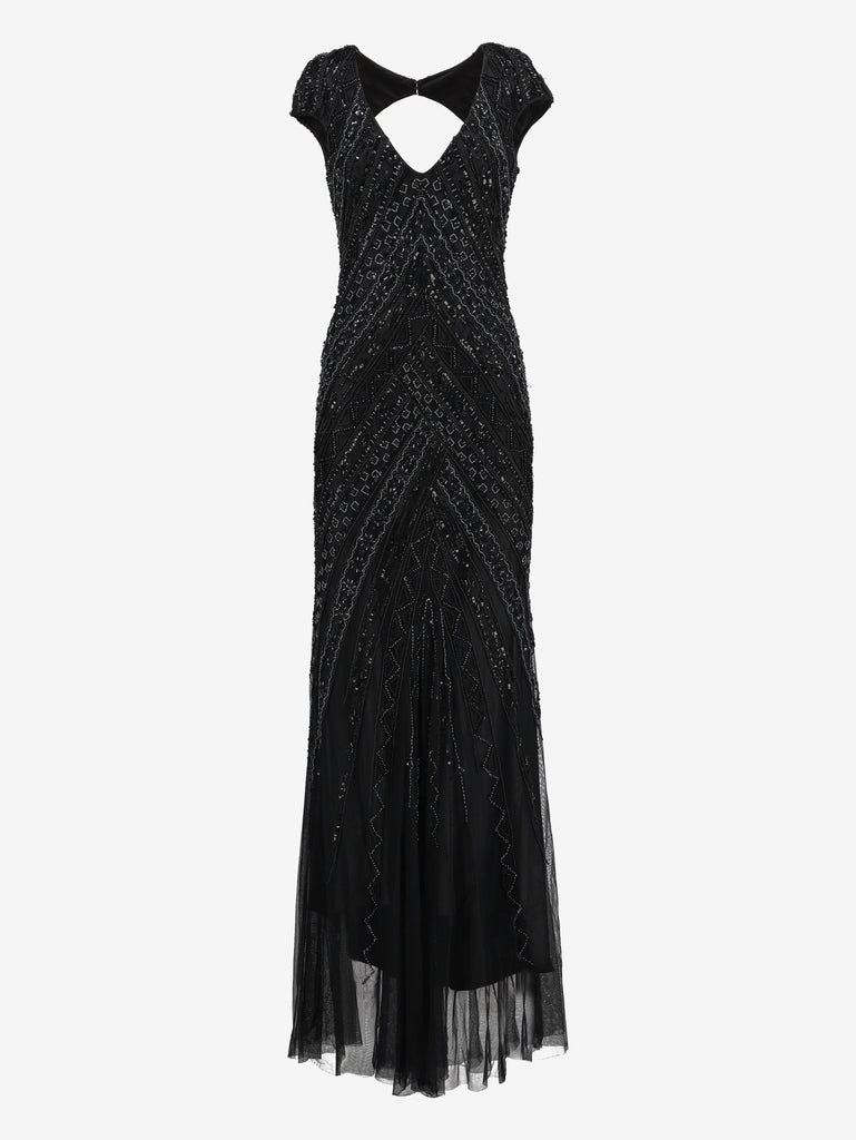 Vintage Black Beaded Dress