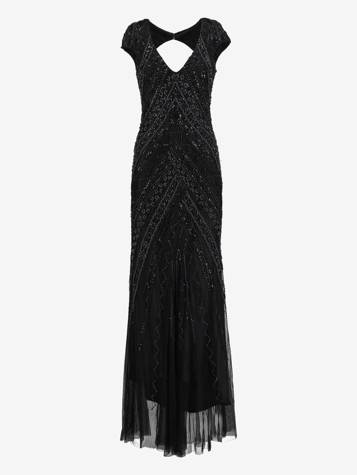 Vintage Black Beaded Dress