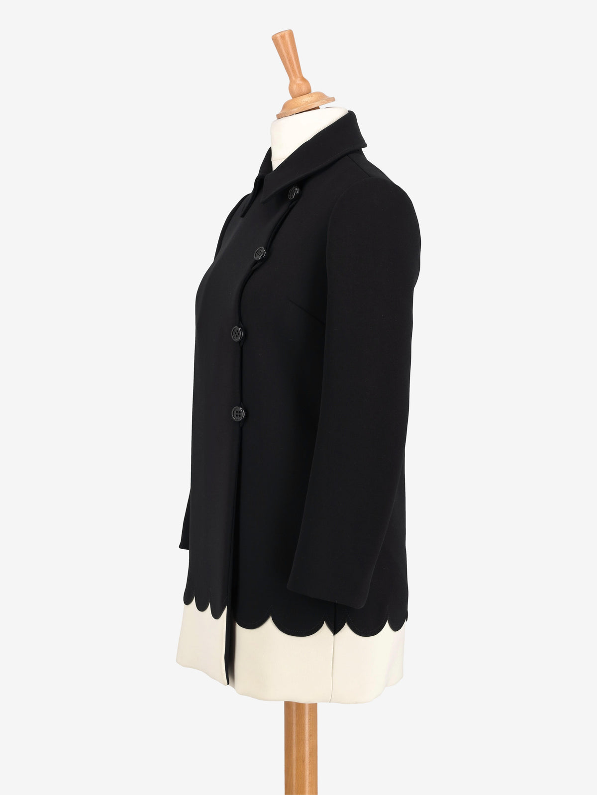 Red Valentino Black And White Coat