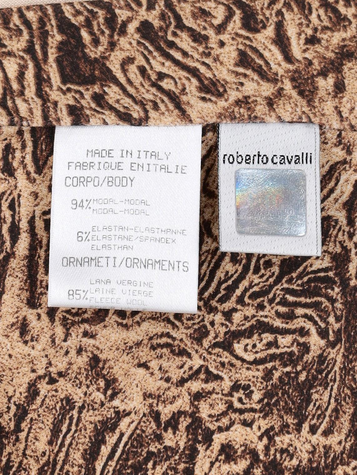 Roberto Cavalli Chocolate Shirt W24121253.13  Roberto Cavalli