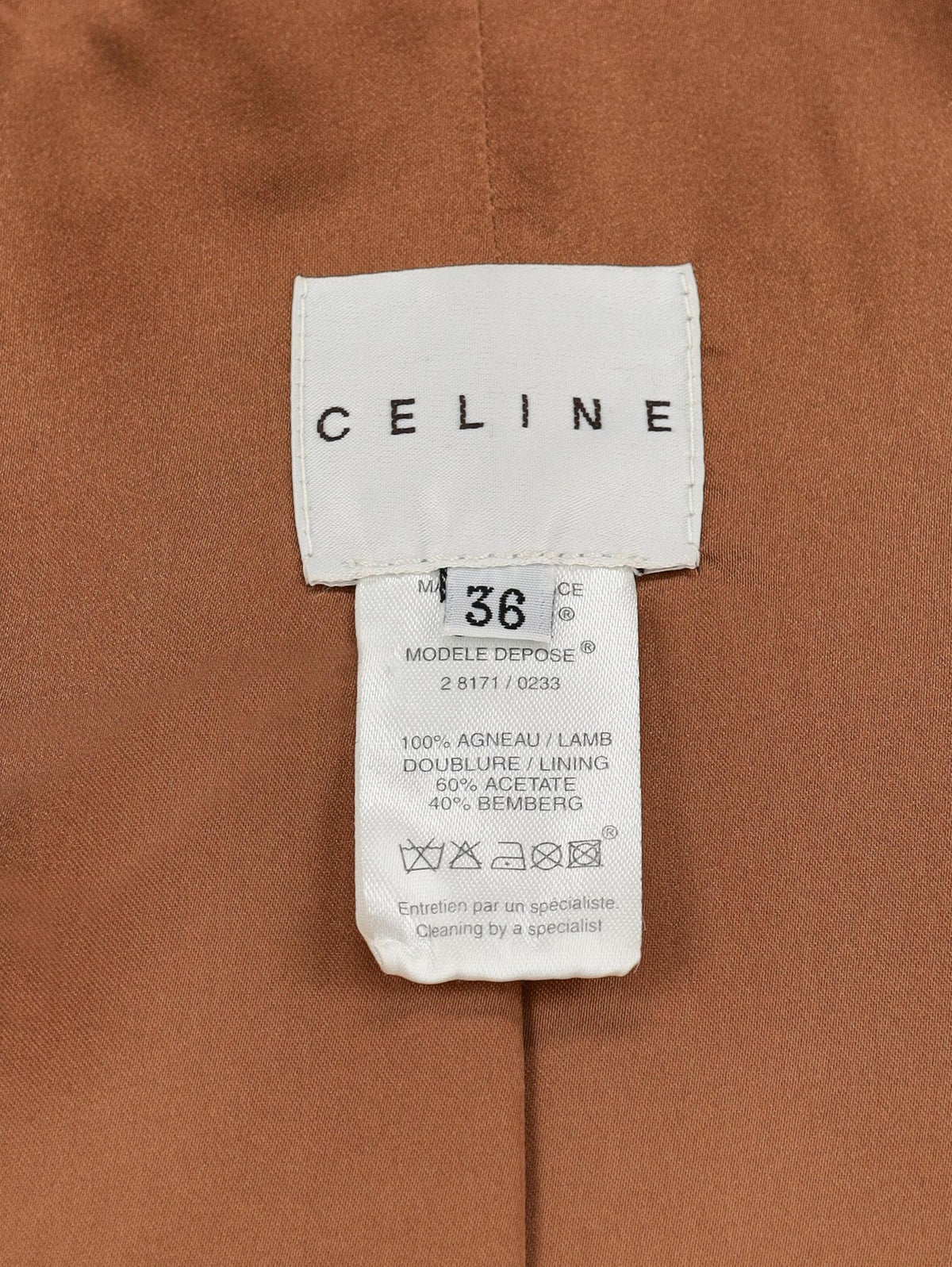 Celine Leather Trench Coat
