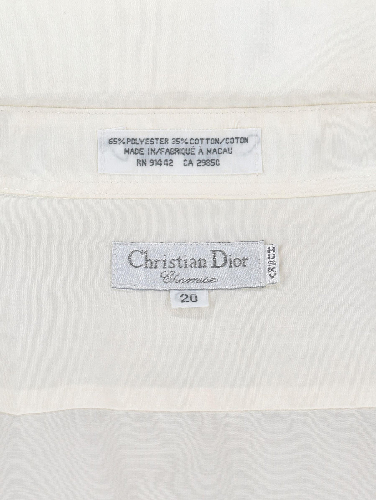 Christian Dior Cream White Shirt MU250527.80  Dior