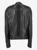 Vintage Black Studs Biker Jacket WCV250885  Vintage