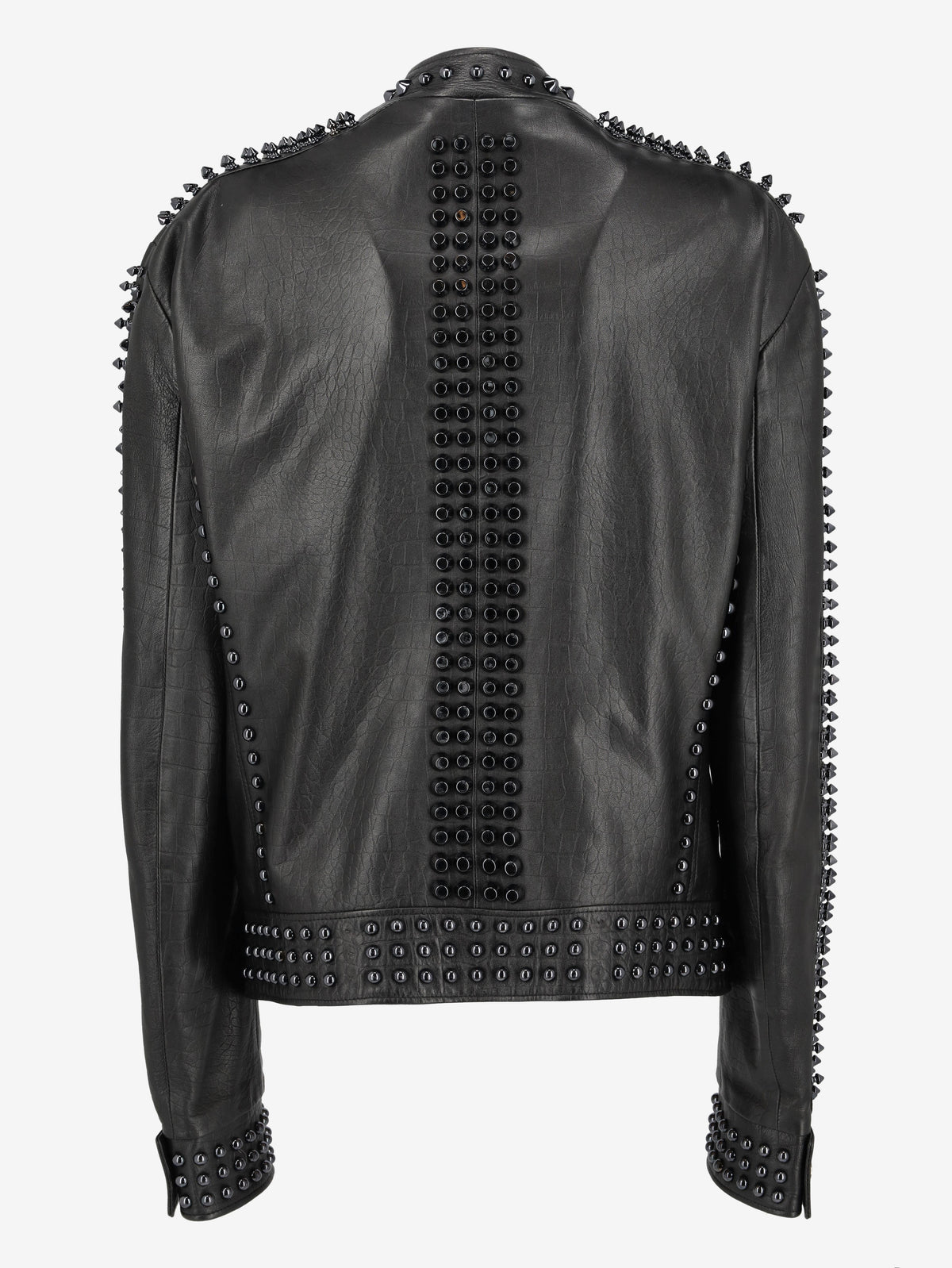 Vintage Black Studs Biker Jacket WCV250885  Vintage