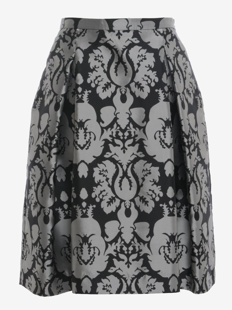 Vintage Flared Patterned Skirt