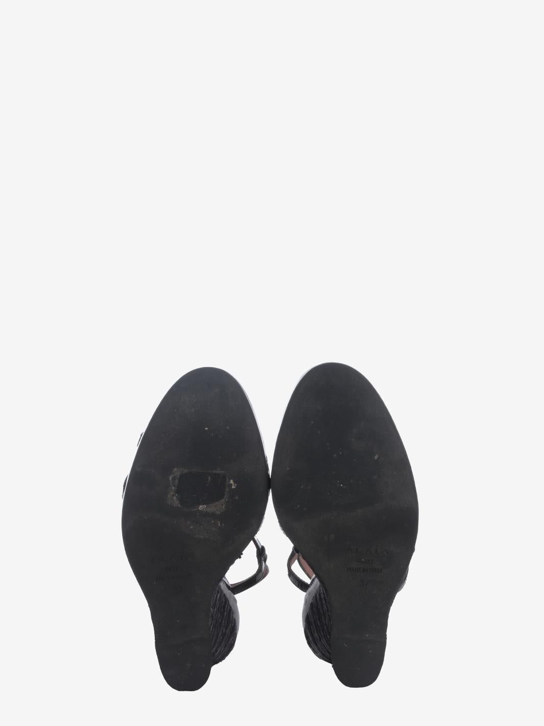 Alaïa Rope Wedge Sandals