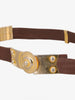 Vintage Leather Belt With Metal Details