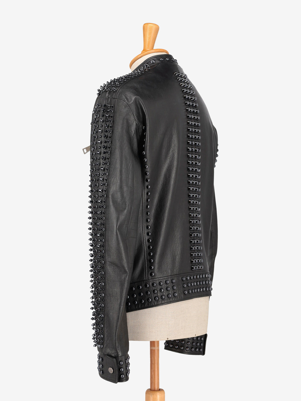 Vintage Black Studs Biker Jacket WCV250885  Vintage