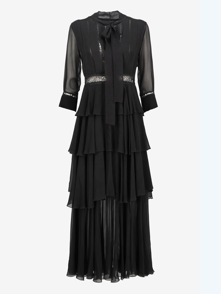 Ermanno Scervino Flounced Silk Dress WCV30052025.11  Ermanno Scervino