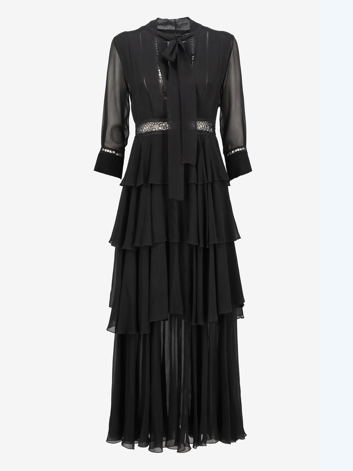 Ermanno Scervino Flounced Silk Dress WCV30052025.11  Ermanno Scervino