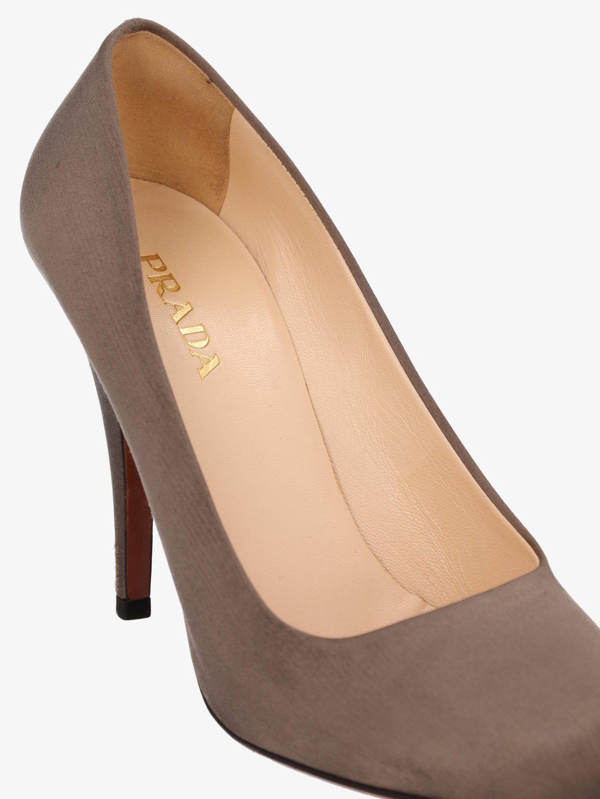 Prada Grey Satin  Décolleté
