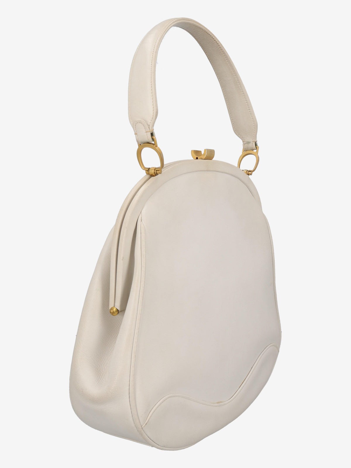 Vintage White Leather Handbag WCV300625.45  Vintage