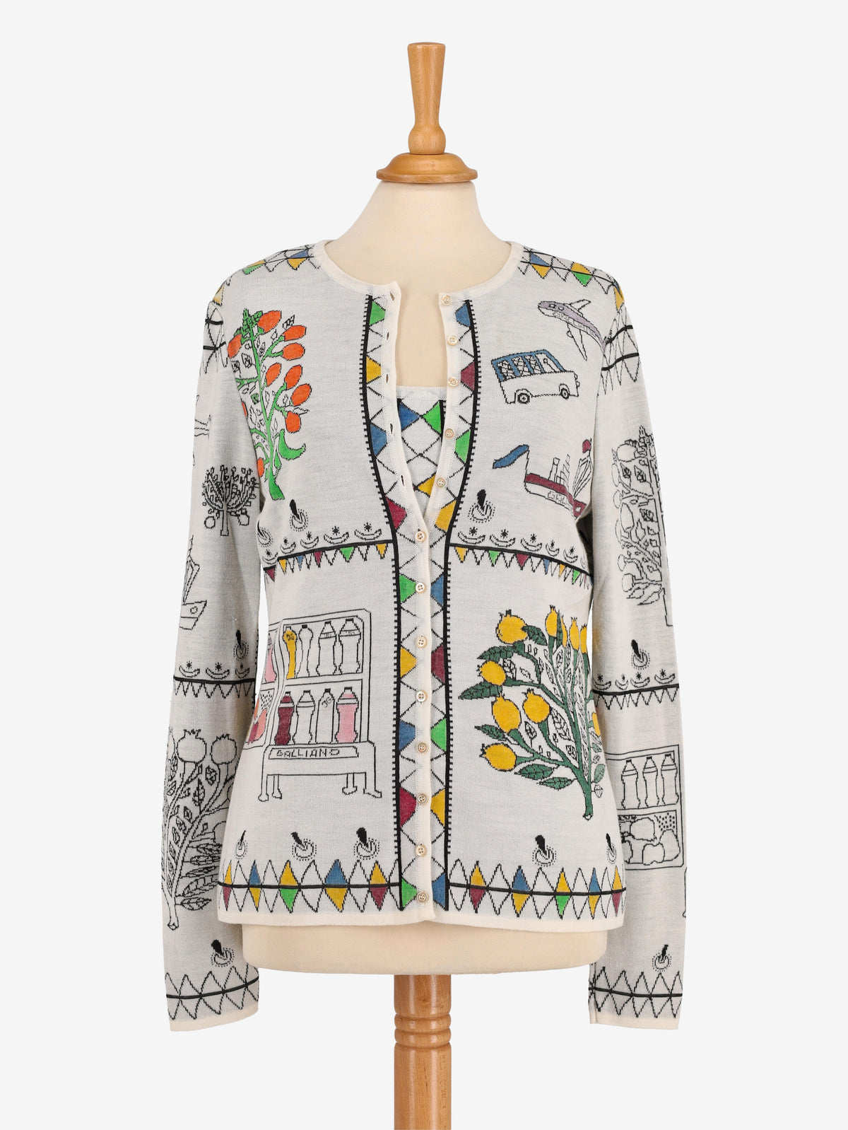 John Galliano Patterned Knit Set