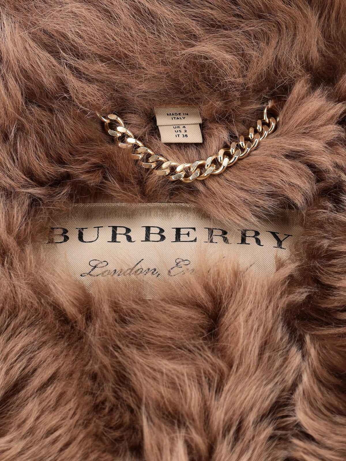 Burberry Shearling Trench Coat