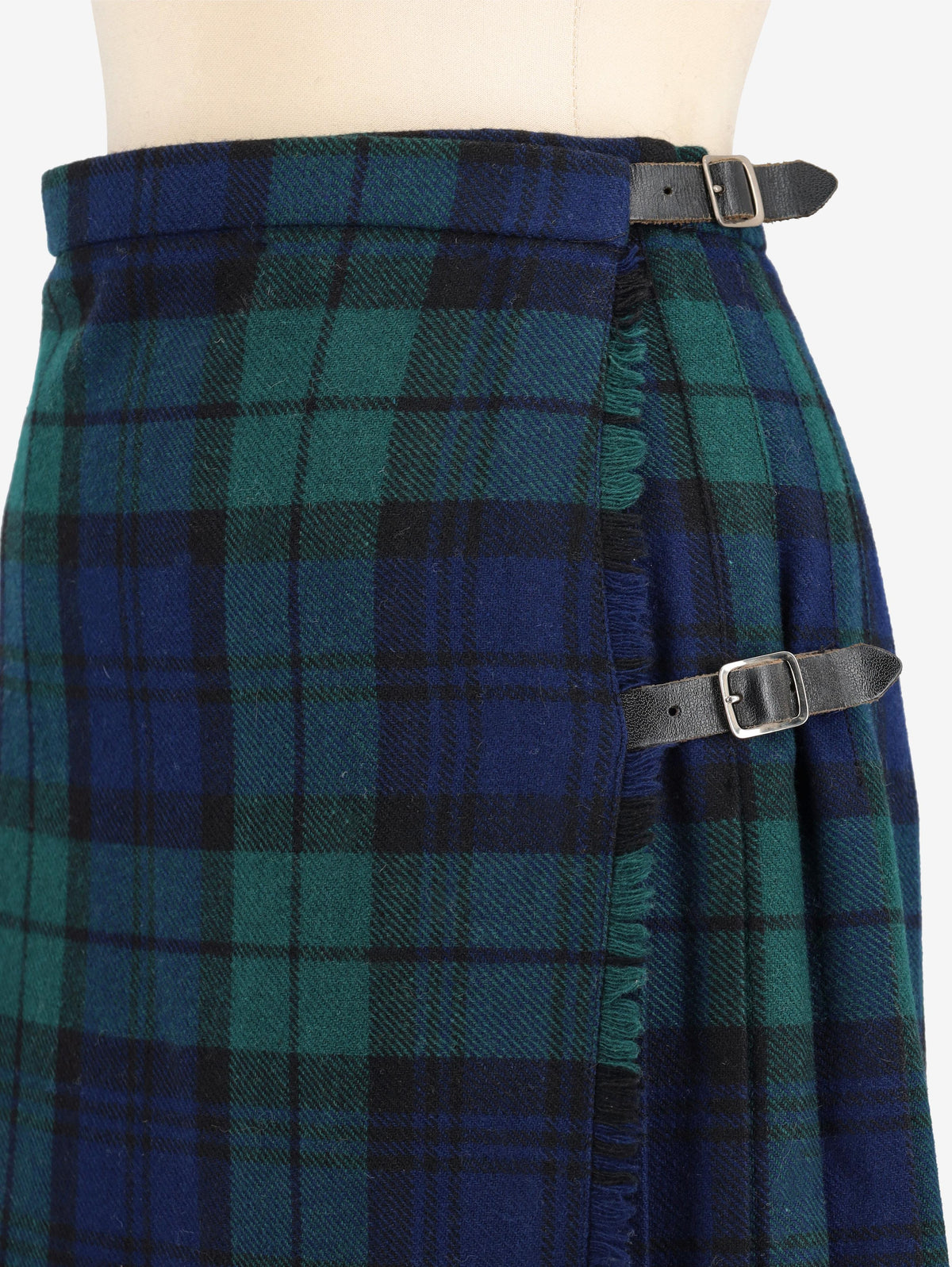 Tartan Wool Skirt W24121248  Vintage