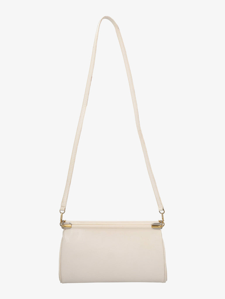 Vintage White Leather Shoulder Bag WCV300625.46  Vintage