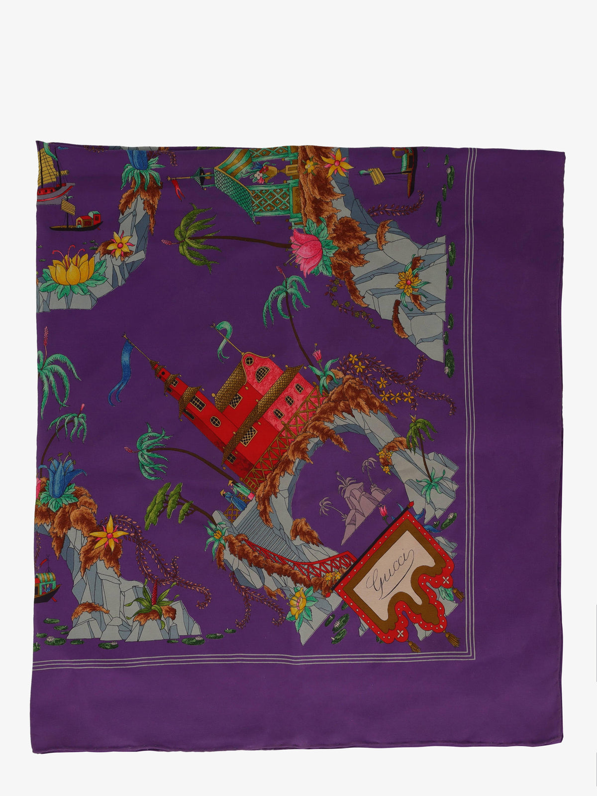 Gucci Asian Scenery Foulard By V. Accornero