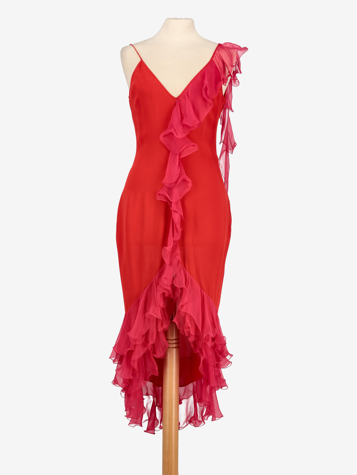 Ungaro Ruffle Dress<BR/>