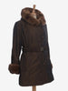 Vintage Coat In Technical Fabric And Fur